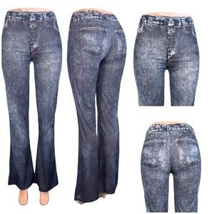 NWT Zara Denim Printed Pants Size S $59